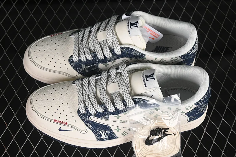 All categories Air Jordan Jordan series basketball shoes Air Jordan 1 Low High-end customized low-top sneakers Travis Scott x Fragment Design x Air Jordan 1 Low OG SP AJ1 LV joint blue denim low-top cultural casual sneakers YX5066-326